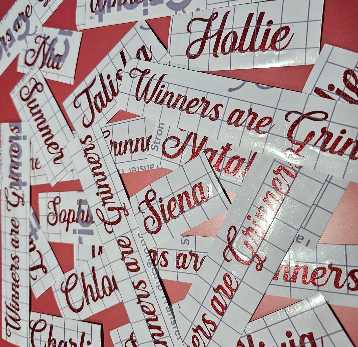 Personalised Heat Transfer Vinyl Transfers (HTV)