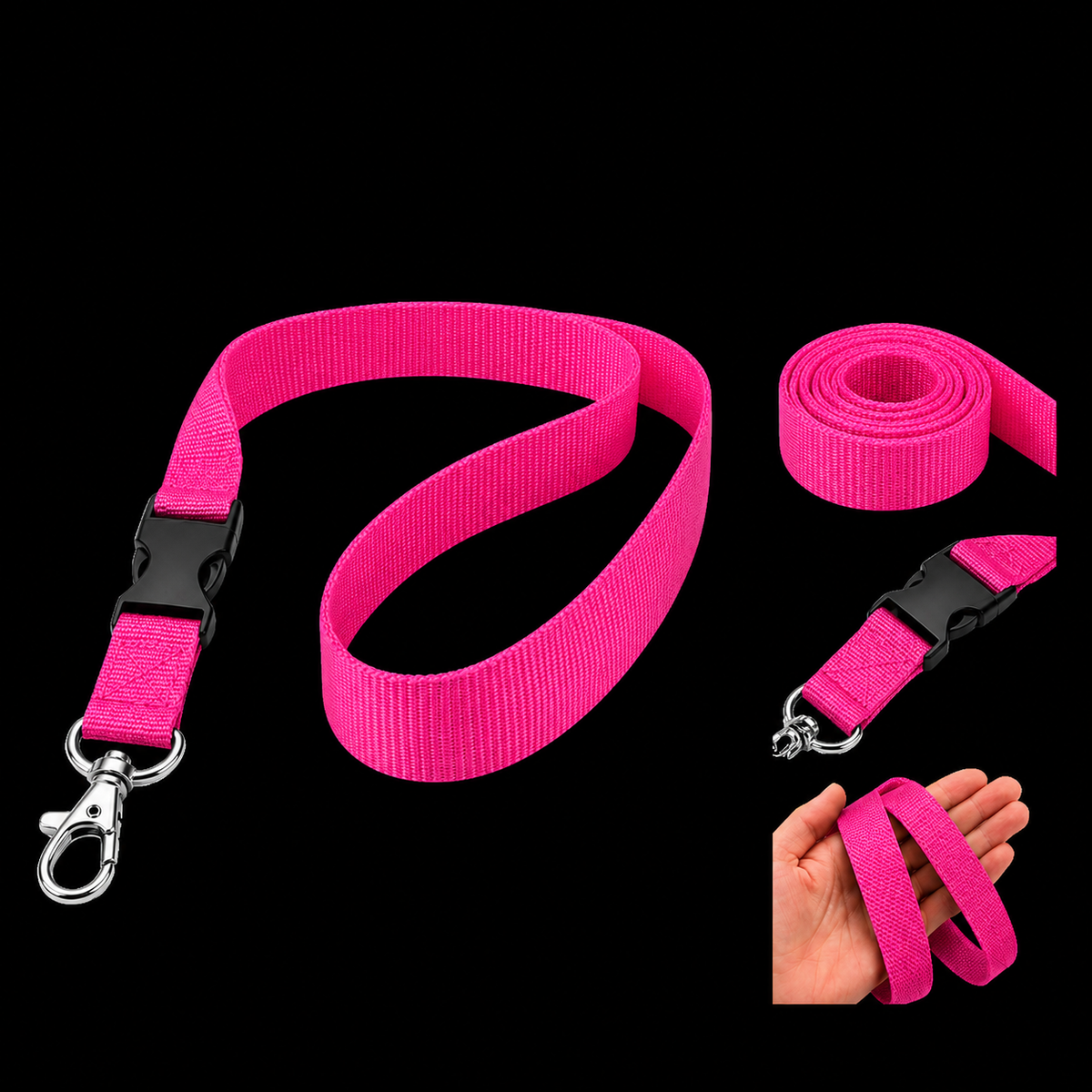 Personalised Lanyard with Detachable Clip (2cm Wide)