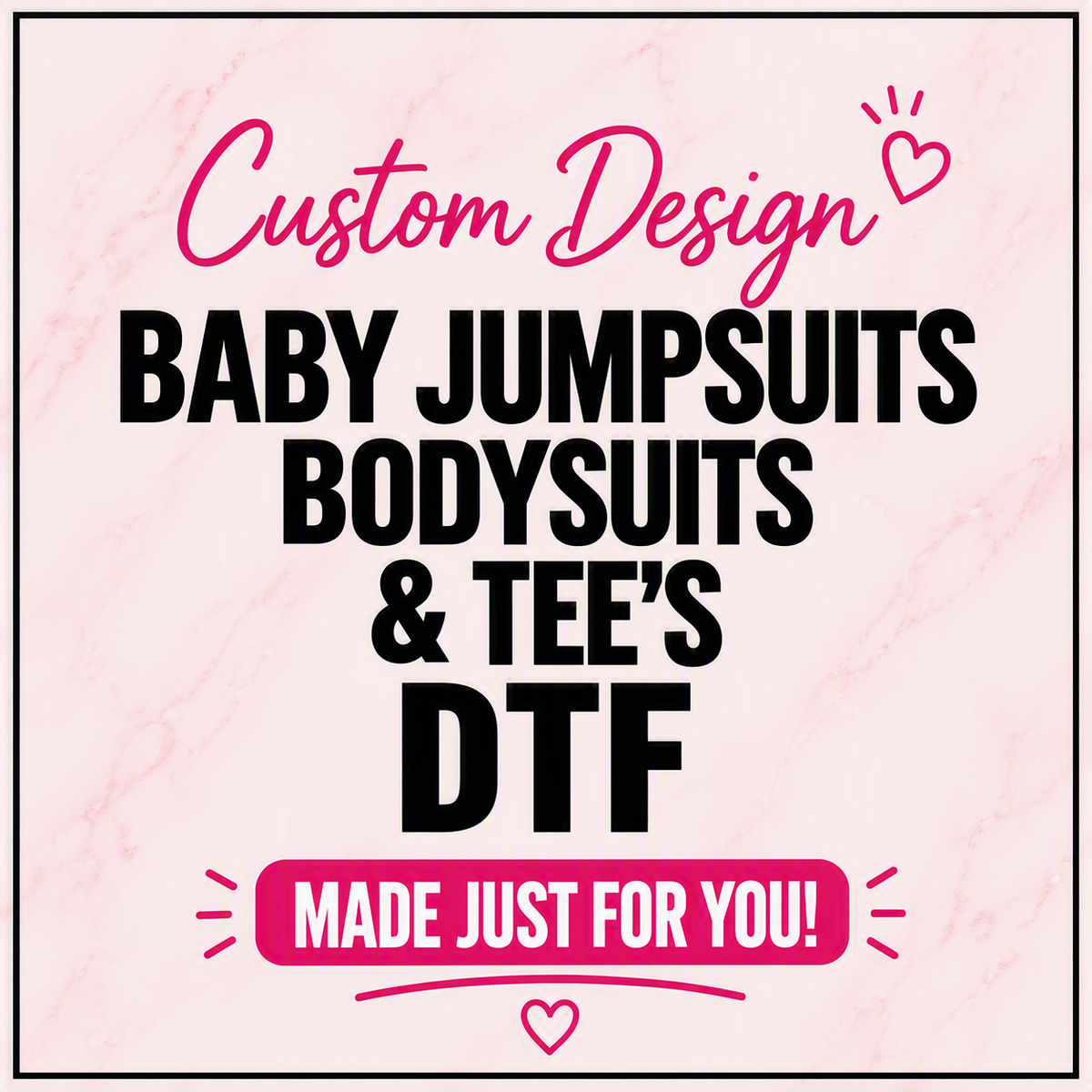 Personalised Baby Jumpsuit/Body Suits & Tee's (DTF)